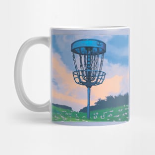 Disc Golf in a Field with Flowers Mug